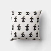 ハロウィーンブラックキャットデザイン クッション (裏面)