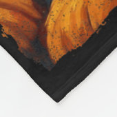 ハロウィーンブラックキャットバンゴッホ魔女かわいいカボチャ フリースブランケット (角)