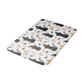 ハロウィーンブラックキャットパターン – ウィッチー猫 バスマット (アングル)