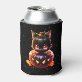 ハロウィーンブラックキャットパンプキンナイトホラー怖い 缶クーラー