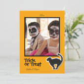 ハロウィーンブラックキャットフォトフレーム – カード (スタンド正面)