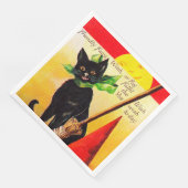 ハロウィーンブラックキャットホリデーヴィンテージパーティーナプキン (コーナー)