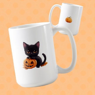 ハロウィーンブラックキャットマグ コーヒーマグカップ
