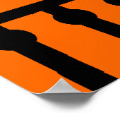 ハロウィーンブラックキャットムーンフェンス ポスター (角)