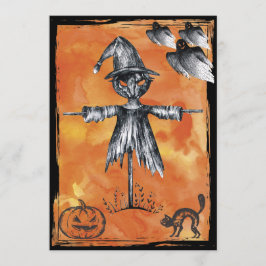 ハロウィーンブラックキャット不気味幽霊 招待状