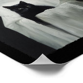 ハロウィーンブラックキャット幽霊不気味シーズンの衣装 ポスター (角)