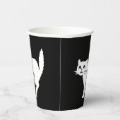 ハロウィーンブラックキャット白黒スプキー 紙コップ (右)