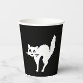 ハロウィーンブラックキャット白黒スプキー 紙コップ (正面)