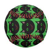 ハロウィーンブラックキャット野球 野球ボール (裏面)