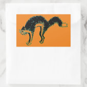 ハロウィーンブラックキャット長方形ステッカー 長方形シール (バッグ)