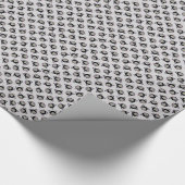 ハロウィーンブラックキャット顔パターン ラッピングペーパー (角)