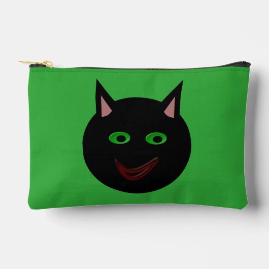 ハロウィーンブラックキャット アクセサリーポーチ (正面)