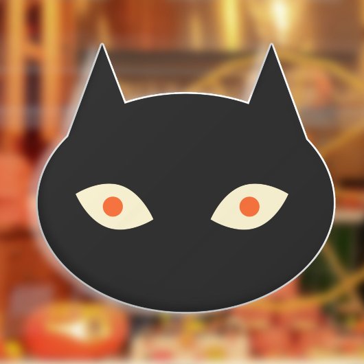 ハロウィーンブラックキャット ウィンドウサイン