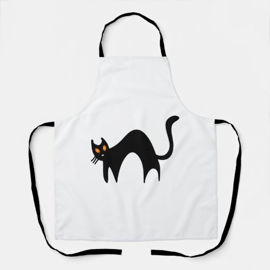 ハロウィーンブラックキャット エプロン (正面)