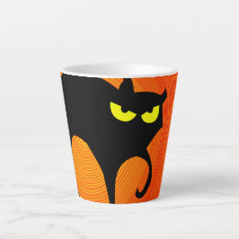 ハロウィーンブラックキャット カフェラテマグ