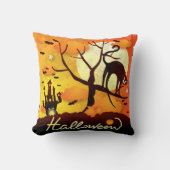 ハロウィーンブラックキャット クッション (正面)