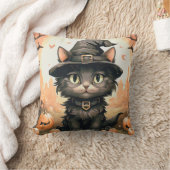 ハロウィーンブラックキャット クッション (ブランケット)