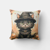ハロウィーンブラックキャット クッション (正面)