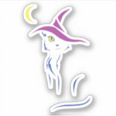 ハロウィーンブラックキャット シール (正面)