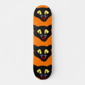 ハロウィーンブラックキャット スケートボード (正面)