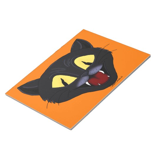 ハロウィーンブラックキャット ノートパッド (アングル)