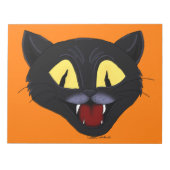 ハロウィーンブラックキャット ノートパッド (正面)