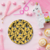 ハロウィーンブラックキャット、バラ、スカル ペーパープレート (パーティー)