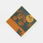ハロウィーンブラックキャット&パンプキンナプキン スタンダードランチョンナプキン (角)