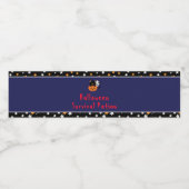 ハロウィーンブラックキャット&パンプキンパーティーサバイバルキット ペットボトルラベル (シングルラベル)