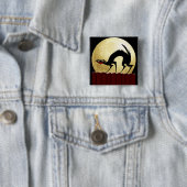 ハロウィーンブラックキャット/フルムーン 缶バッジ (インサイチュ)