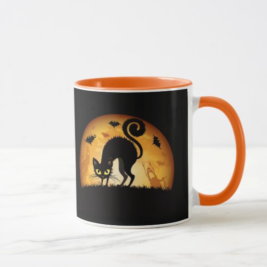 ハロウィーンブラックキャット マグカップ (右)