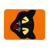 ハロウィーンブラックキャット マグネット (横)