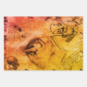 ハロウィーンブラックキャット、死とスパイダーエフェメラ ラッピングペーパーシート (正面3)