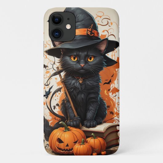 ハロウィーンブラックキャット Case-Mate iPhoneケース (裏面)