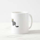 ハロウィーンブラッククラシックキャットTシャツ コーヒーマグカップ (正面右)