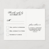 ハロウィーンブラックグレーレッドゴシックRSVPポストカード インビテーションポストカード (裏面)