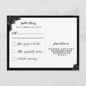 ハロウィーンブラックゴシック対応RSVP PostCard インビテーションポストカード (裏面)