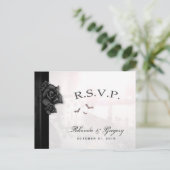 ハロウィーンブラックゴシック対応RSVP PostCard インビテーションポストカード (スタンド正面)