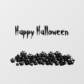 ハロウィーンブラックスカルパイルカスタム文字 ウィンドウサイン (シート)