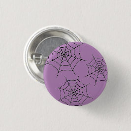 ハロウィーンブラックスパイダーウェブ – ラウンドピンアップバッジ 缶バッジ
