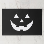 ハロウィーンブラックハロウィーンのカボチャのちょうちんカボチャランチョンマット ペーパーパッド (正面)