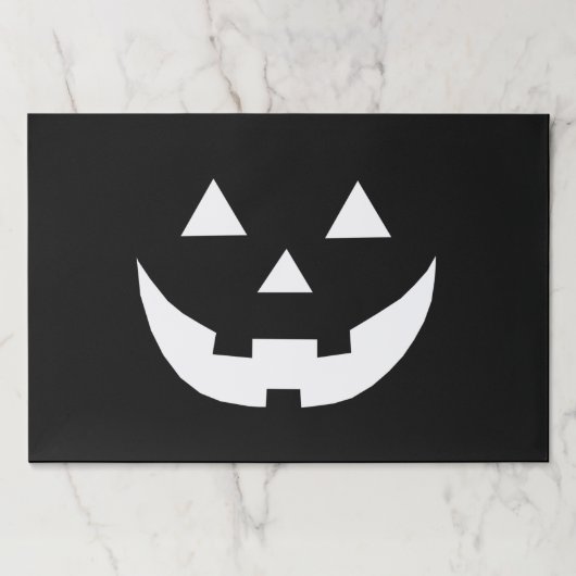 ハロウィーンブラックハロウィーンのカボチャのちょうちんカボチャランチョンマット ペーパーパッド (正面)