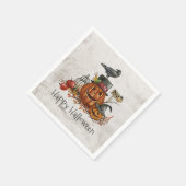 ハロウィーンブラックバードとカボチャ | ナプキン スタンダードカクテルナプキン (角)