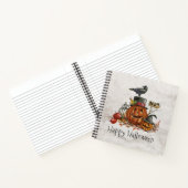 ハロウィーンブラックバードとカボチャ | ノートブック (内部)