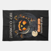 ハロウィーンブラックパンプキン キッチンタオル (横)