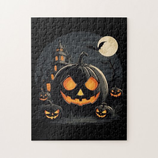ハロウィーンブラックパンプキン ジグソーパズル (縦)