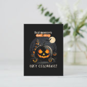 ハロウィーンブラックパンプキン ポストカード (スタンド正面)