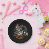 ハロウィーンブラックホースブラックキャットスプキー ペーパープレート (パーティー)