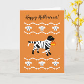 ハロウィーンブラックラブラドールミイラ カード (黄色い花)