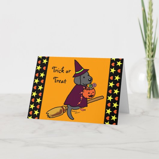 ハロウィーンブラックラブラドール漫画1 カード (正面)